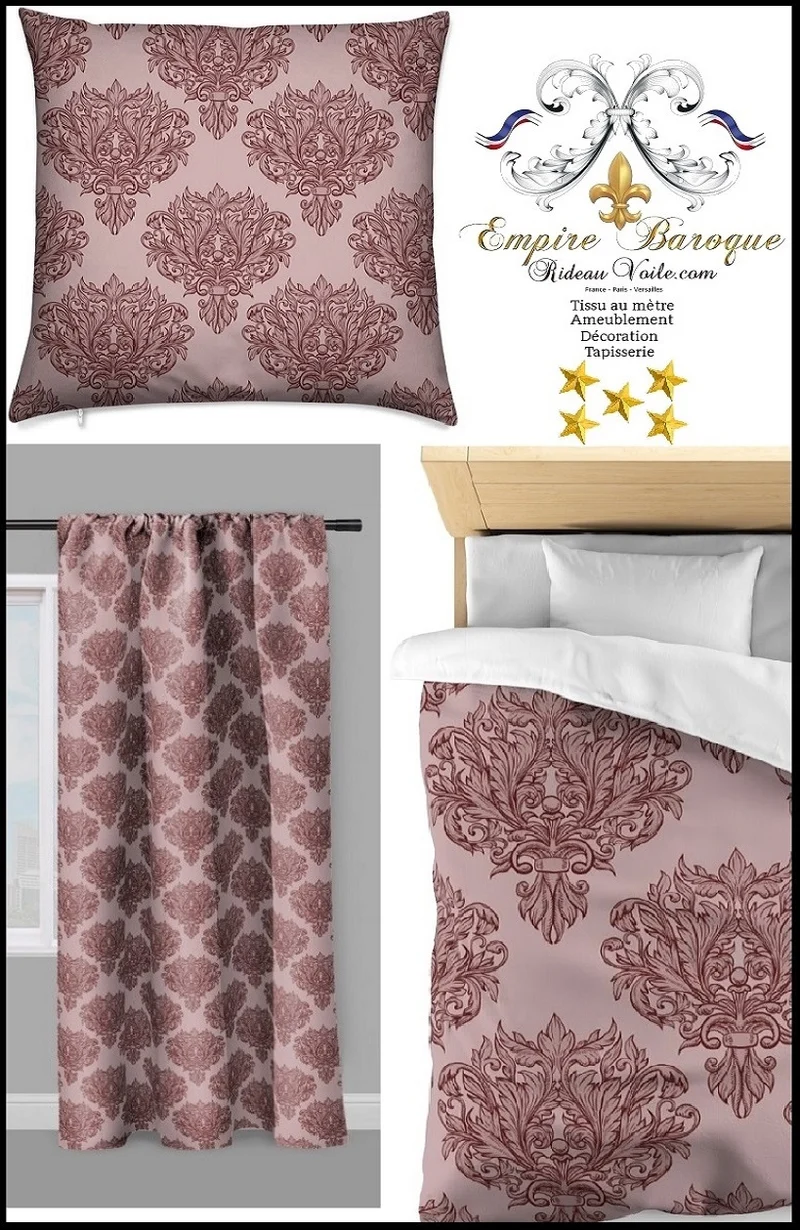 Tissu ameublement mètre fleurs rideau Empire Baroque Tessuto Barocco tende fiori