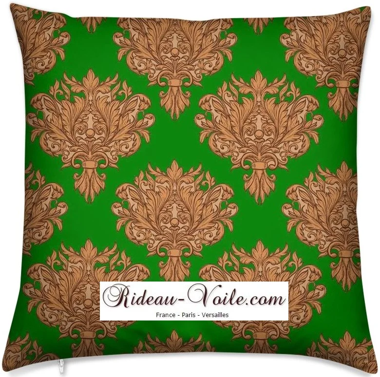 Tissu ameublement Rococo mètre imprimés fleurs rideau couette Baroque vert voilage