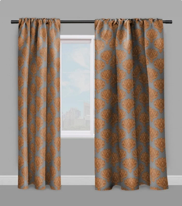 Tissu ameublement mètre motif fleurs rideau couette ambiance Baroque Victorien