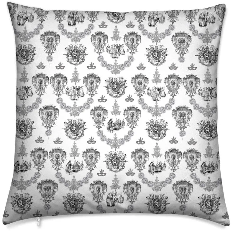 Tissu motif Toile de Jouy au mètre décoration ameublement rideau coussin couette
