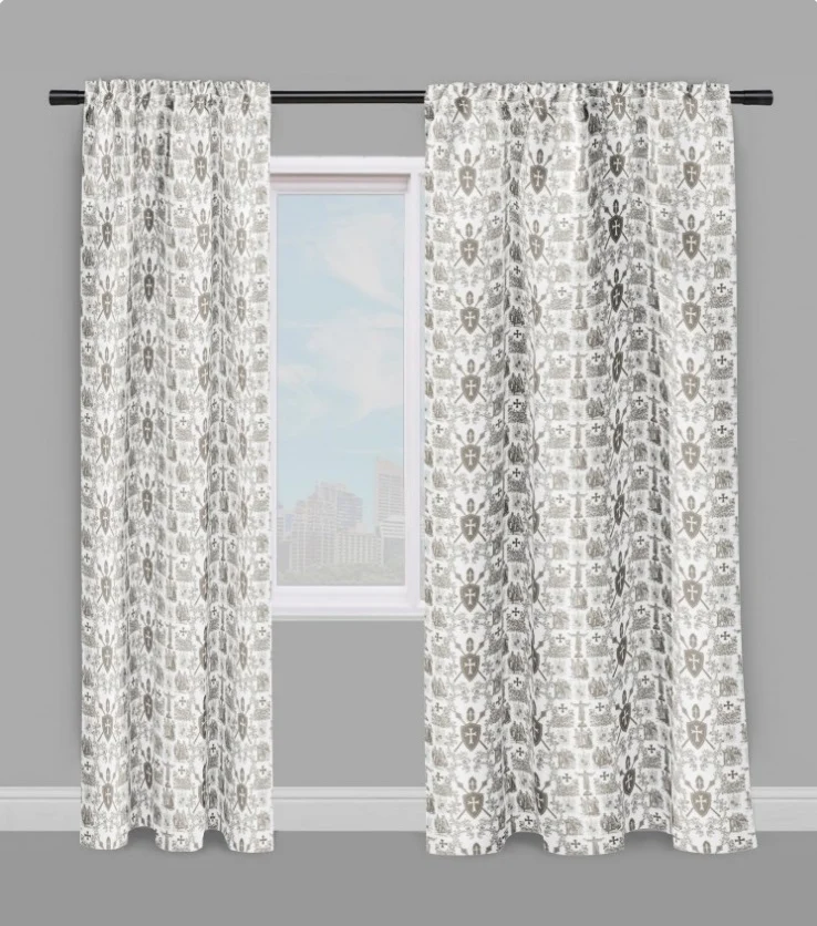 Toile de Jouy brun au mètre rideau coussin couette tapisserie ameublement décoration