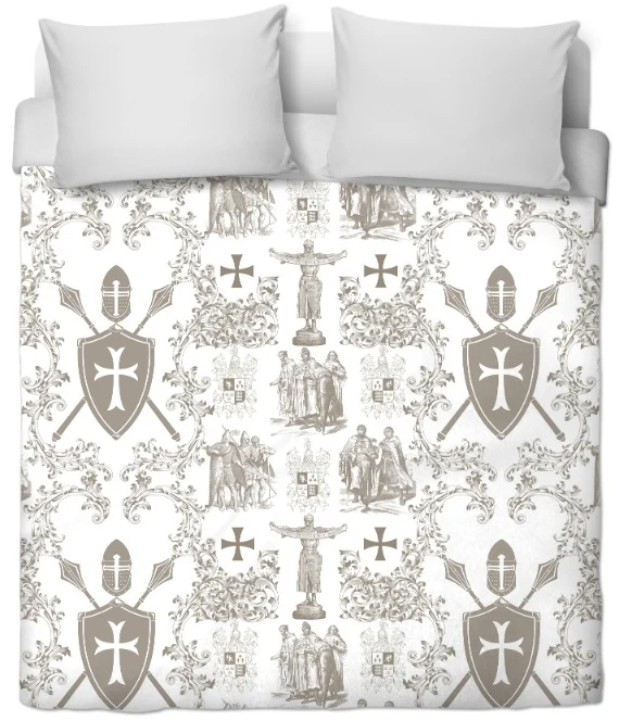 Toile de Jouy brun au mètre rideau coussin couette tapisserie ameublement décoration