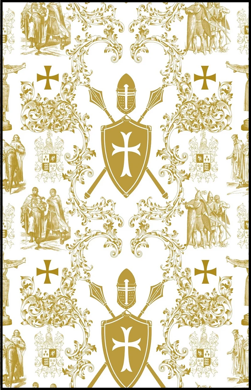 Tissu Toile de Jouy au mètre rideau coussin couette motif linge de maison tapisserie
