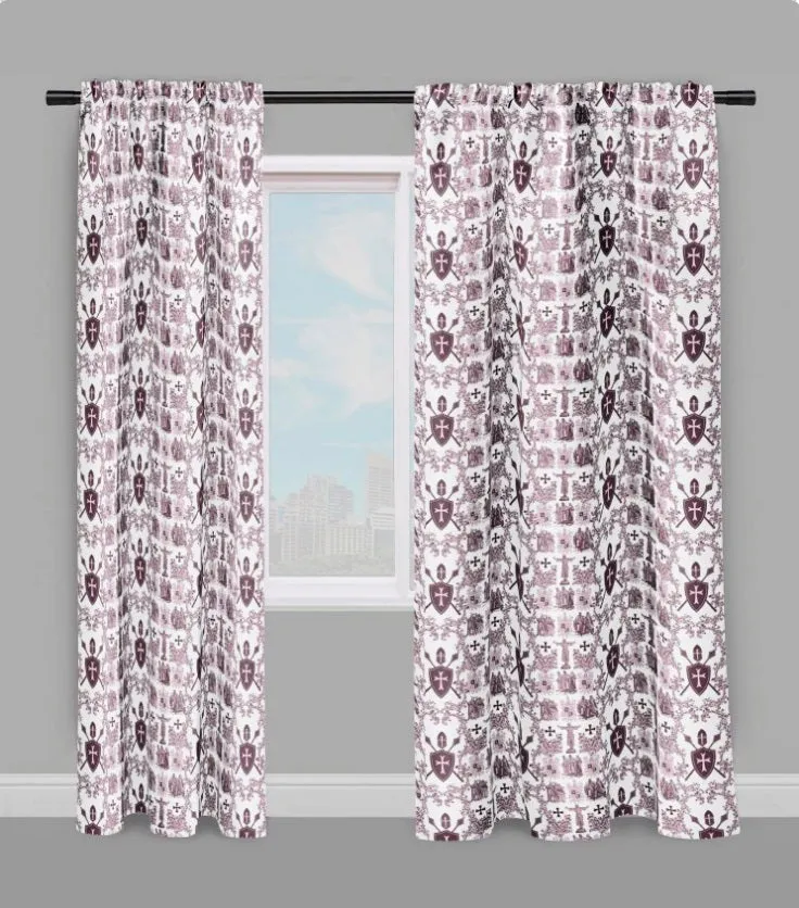 Boutique Toile de Jouy haute couture tissu lilas violet style Empire Ordre des Templiers
