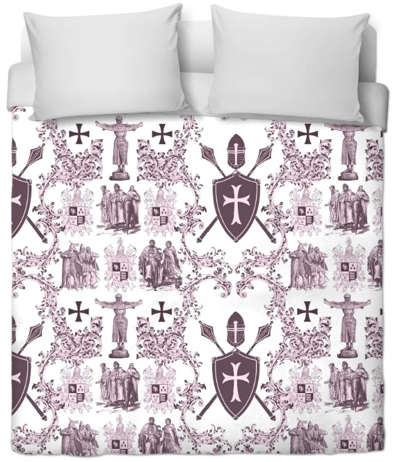 Boutique Toile de Jouy haute couture tissu lilas violet style Empire Ordre des Templiers