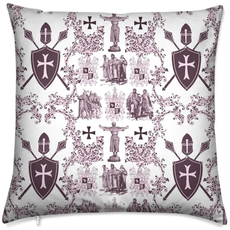 Boutique Toile de Jouy haute couture tissu lilas violet style Empire Ordre des Templiers