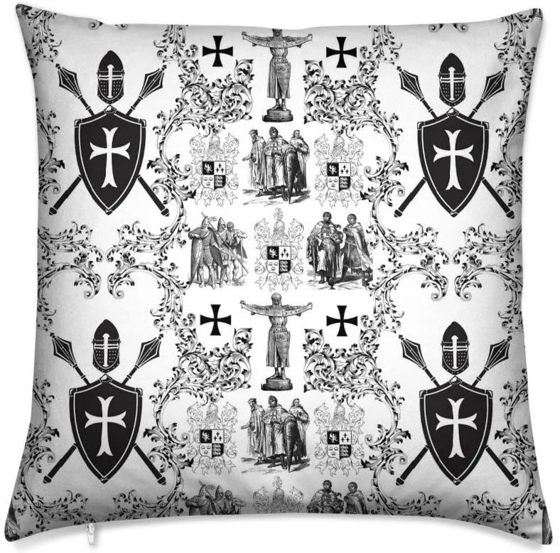Toile de Jouy haut gamme tissu couture style Empire Ordre des Templiers rideau
