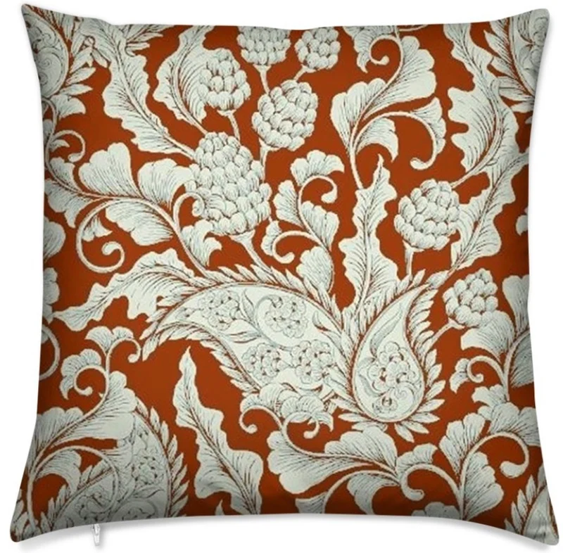 Fleurs Paisley cachemire motif Toile de Jouy fleuri au mètre rideau couette rouge