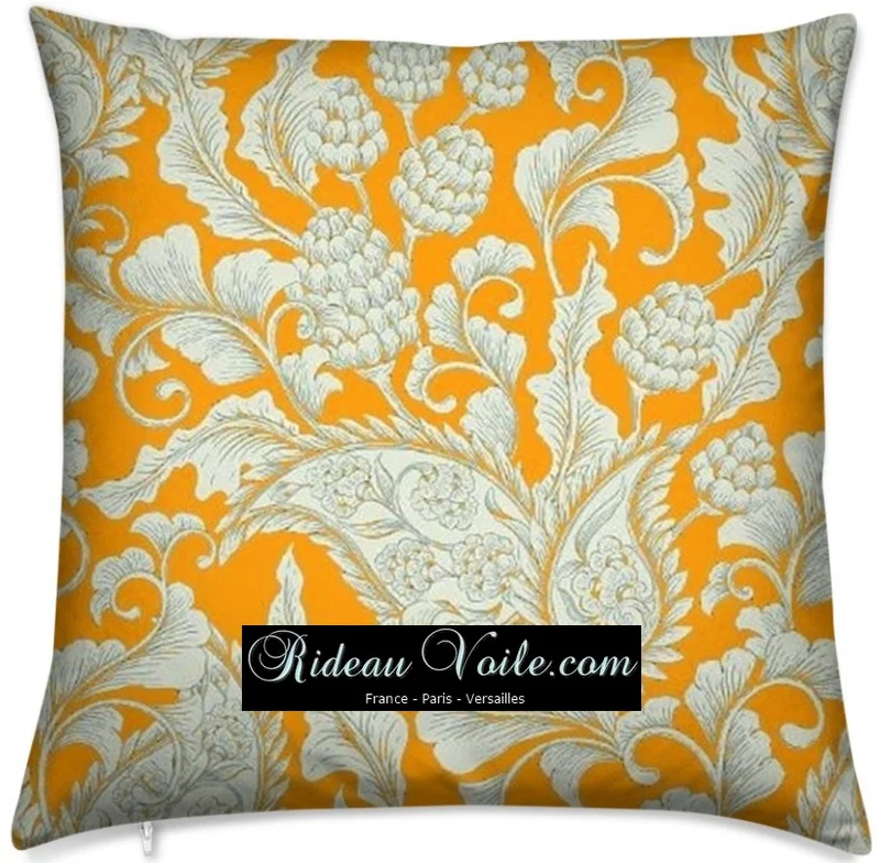 Fleurs Paisley cachemire motif Toile de Jouy jaune fleuri au mètre rideau couette