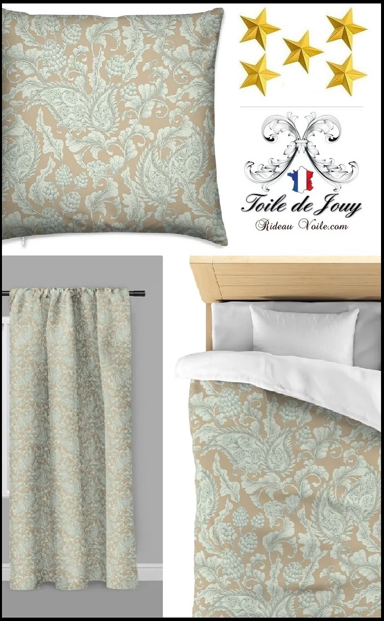 Fleurs Paisley cachemire tissu Toile de Jouy au mètre rideau couette coussin