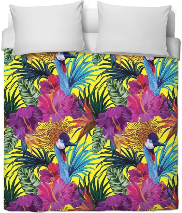 Tissu ameublement mètre motif oiseaux Exotique fleur Tropical rideau coussin couette