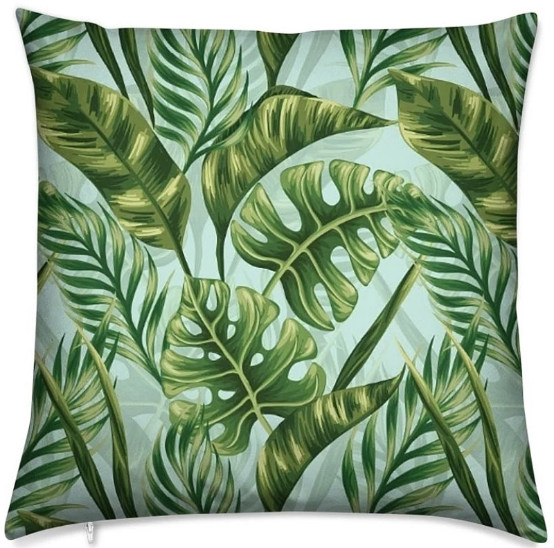 Tissu fond bleu ameublement mètre motif Tropical Exotique rideau couette coussin