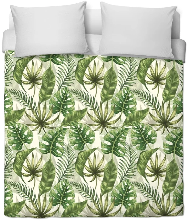 Tropical Exotique tissu mètre motif grandes feuilles vertes rideau couette coussin