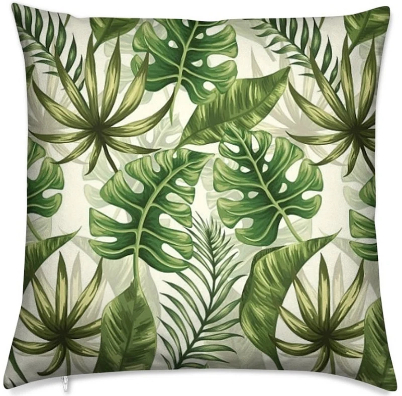 Tropical Exotique tissu mètre motif grandes feuilles vertes rideau couette coussin