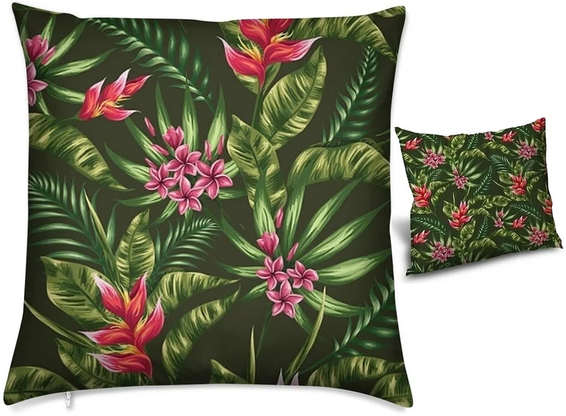 Déco Intérieur extérieur feuille fleurs Tropical Exotique tissu au mètre rideau couette