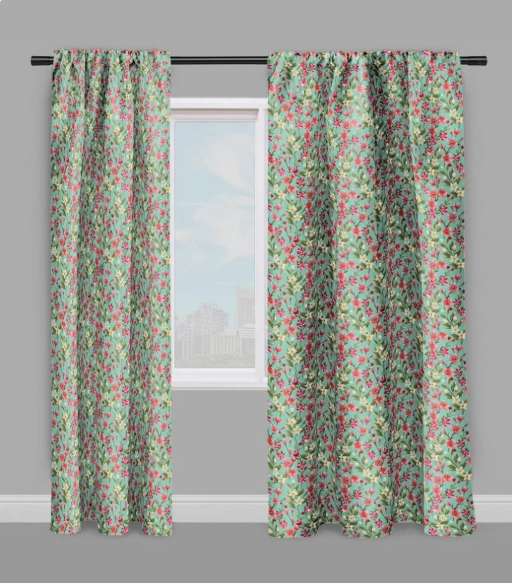 Tissu ameublement mètre motifs fleurs feuilles rideau couette coussin imprimé Liberty