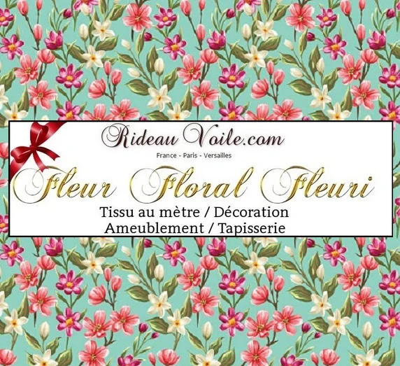 Tissu ameublement mètre motifs fleurs feuilles rideau couette coussin imprimé Liberty