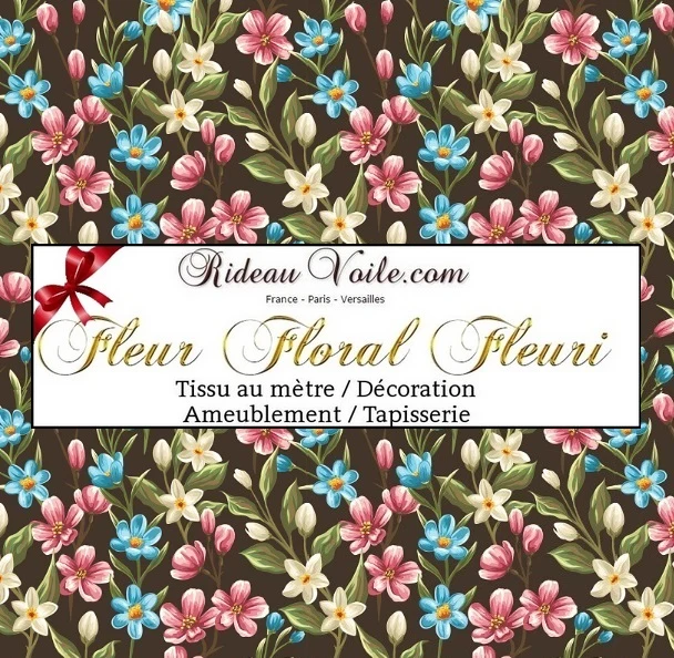 Tissu ameublement habillement imprimé floral Motif fleur au mètre rideau couette