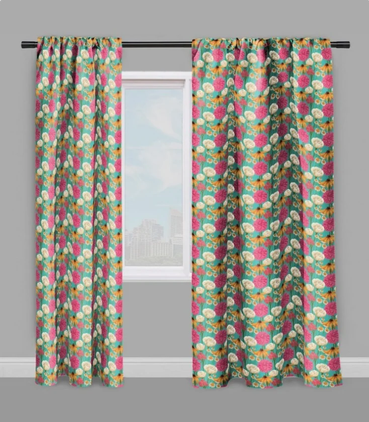 Tissu à fleur mètre rideau couette flower print fabric زهرة طباعة النسيج Blumendruck Stoff