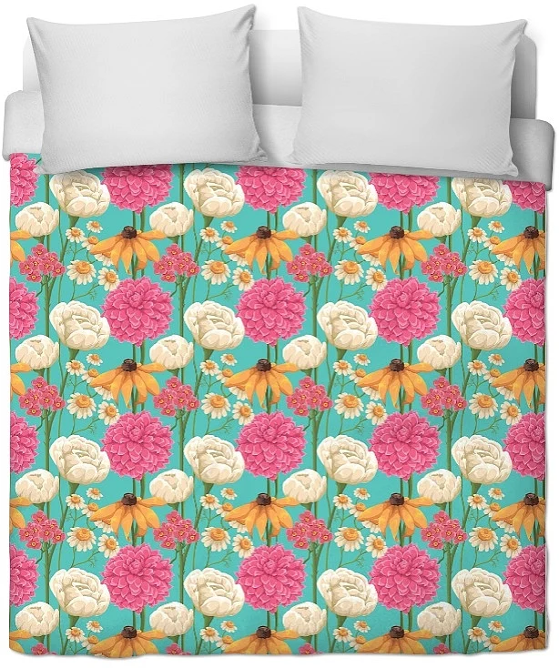 Tissu à fleur mètre rideau couette flower print fabric زهرة طباعة النسيج Blumendruck Stoff
