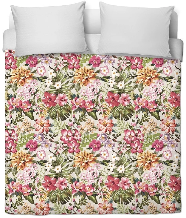 Boutique tissu ameublement mètre motif imprimé fleurs rideau composition florale