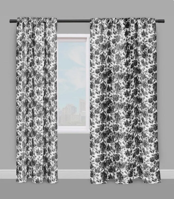 Tissu au mètre motif fleurs imprimé floral Blumendruck Stoff blomsterprint stof vorhang