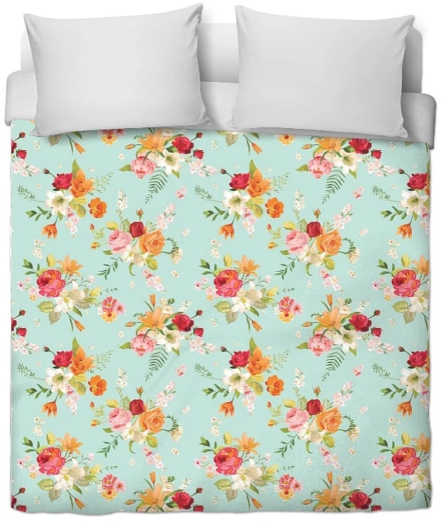 Tissu imprimé floral botanique automne au mètre motif fleurs rideau couette voilage