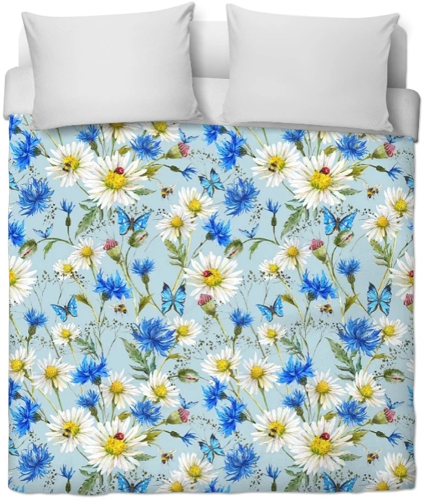 Tissu au mètre fleuri imprimé motif fleur rideau couette coussin