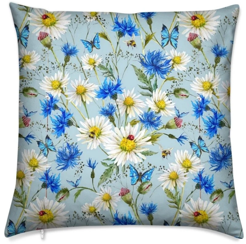 Tissu au mètre fleuri imprimé motif fleur rideau couette coussin