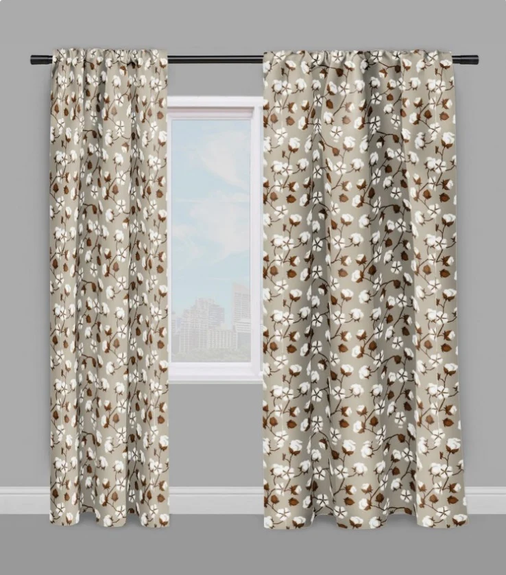 Tissu imprimé fleuri au mètre rideau couette coussin motif tapisserie fleur de coton