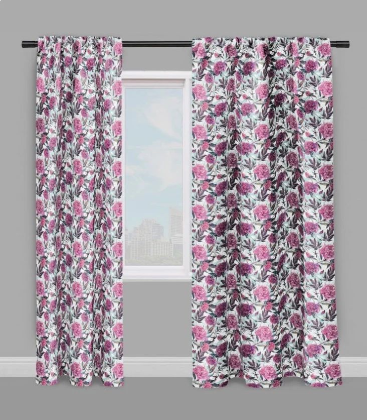 Tissu tapisserie ameublement floral mètre rideau couette voilage motif fleurs Paris