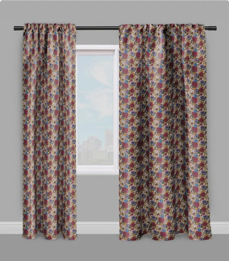 Tissu décoration ameublement motif fleurs voilage rideau tapisserie au mètre siège