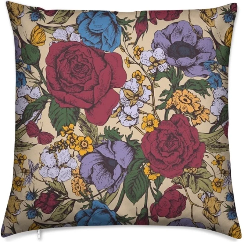 Tissu décoration ameublement motif fleurs voilage rideau tapisserie au mètre siège