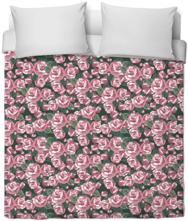 Tissu ameublement mètre rideau couette motif rétro vintage imprimé fleurs Roses