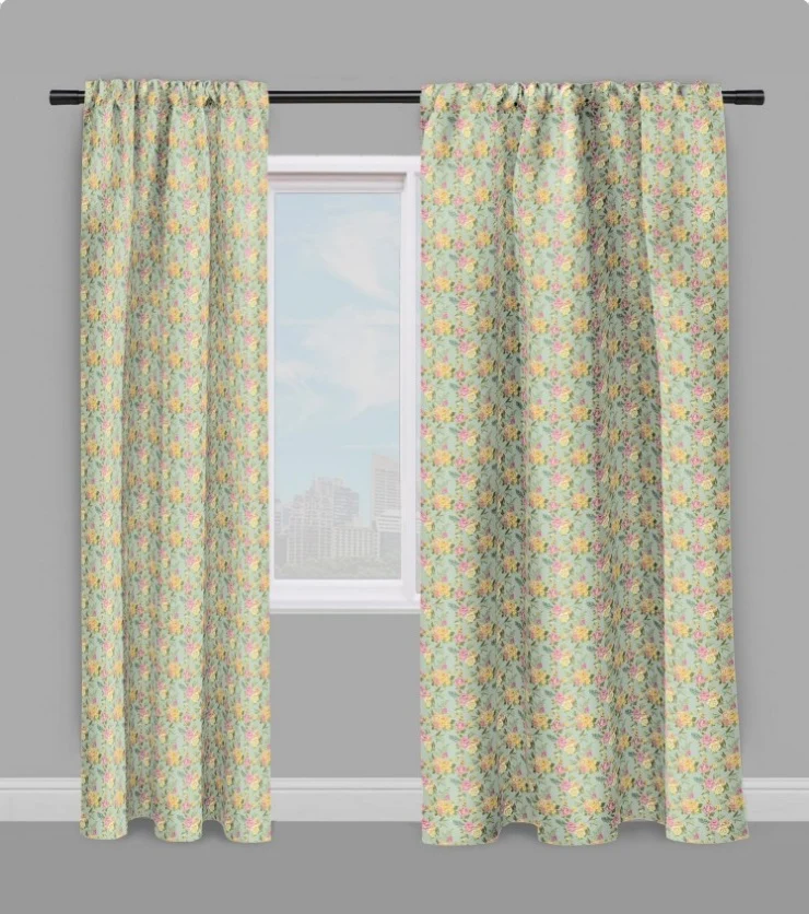 Boutique textile imprimé Fleurs de Roses tissu ameublement habillement au mètre