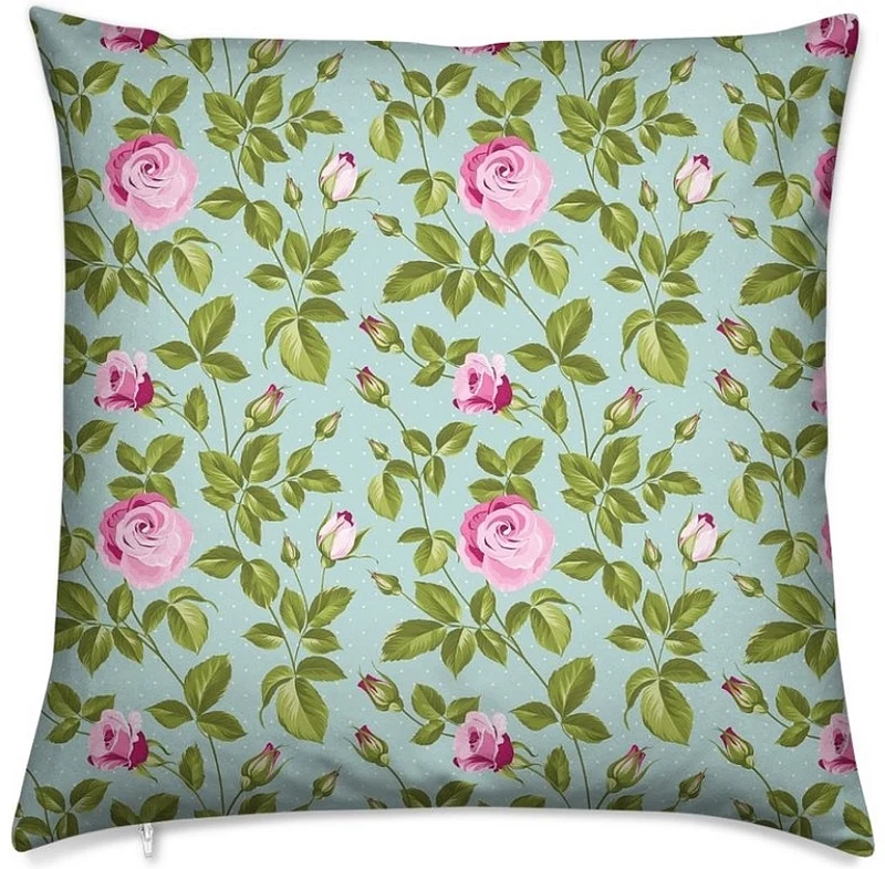 Boutique Fleurs de Roses à points blanc tissu ameublement mètre rideau couette