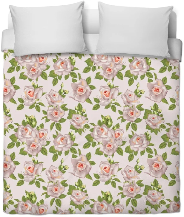 Motif imprimé Fleurs de Roses tissu au mètre rideau Blomstertrykk stoff etter måleren