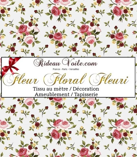 Tapisserie motif fleurs Roses tissu ameublement mètre rideau couette Tapisserie