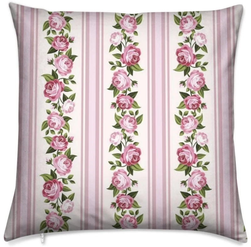 Tapisserie fleurie tissu ameublement mètre rideau guirlande fleur rayé ligne Baroque