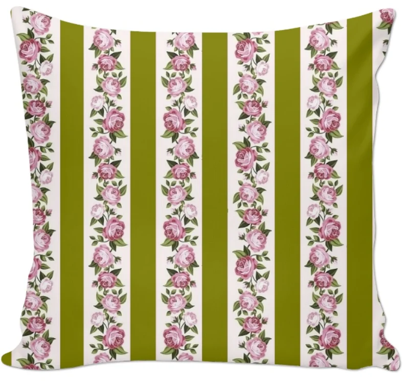 Tapisserie sièges motif Empire fleuri tissu mètre rideau fleur Roses rayé Baroque