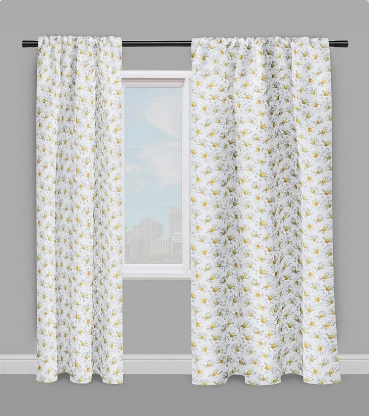 Tissu ameublement Imprimé Motif fleur Marguerite mètre rideau Daisy Motiv Stoff