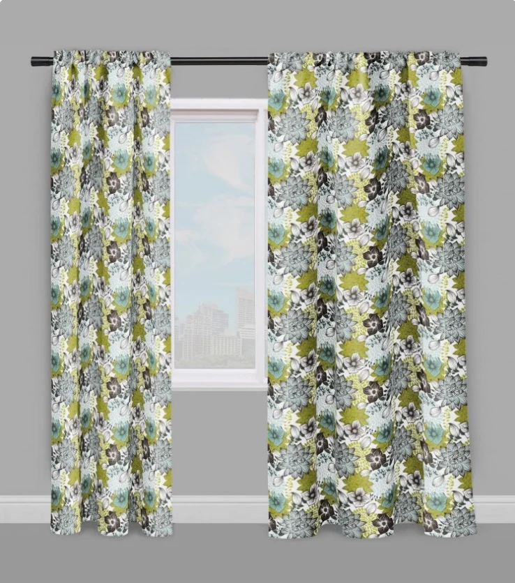 Tissu motif fleurs ameublement tapisserie au mètre rideau voilage couette fauteuil