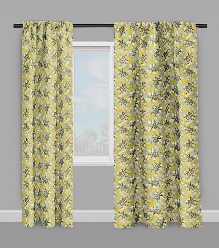 Tissu ameublement tapisserie au mètre imprimé fleurs rideau occultant ignifugé