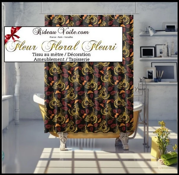 Tissus ameublement jacquard coton velours motif fleurs mètre rideau couette voilage