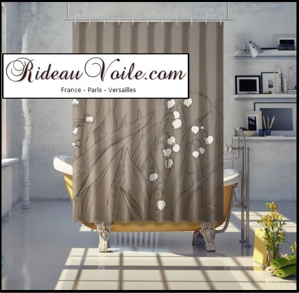 Tissu fleuri muguet mètre motif fleurs Lilies of the valley rideau french fabrics meter