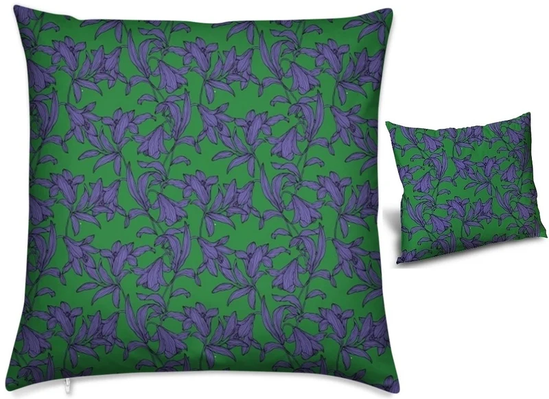 Tissu mètre vert fleur de lys rideau couette Blummen Rido Blumen muster Vorhang stoff