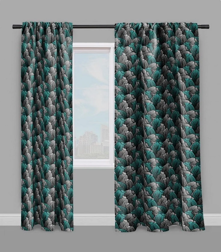 Tissu fleurs ameublement mètre floral motif feuilles rideau Blomster mønster gardin roll up