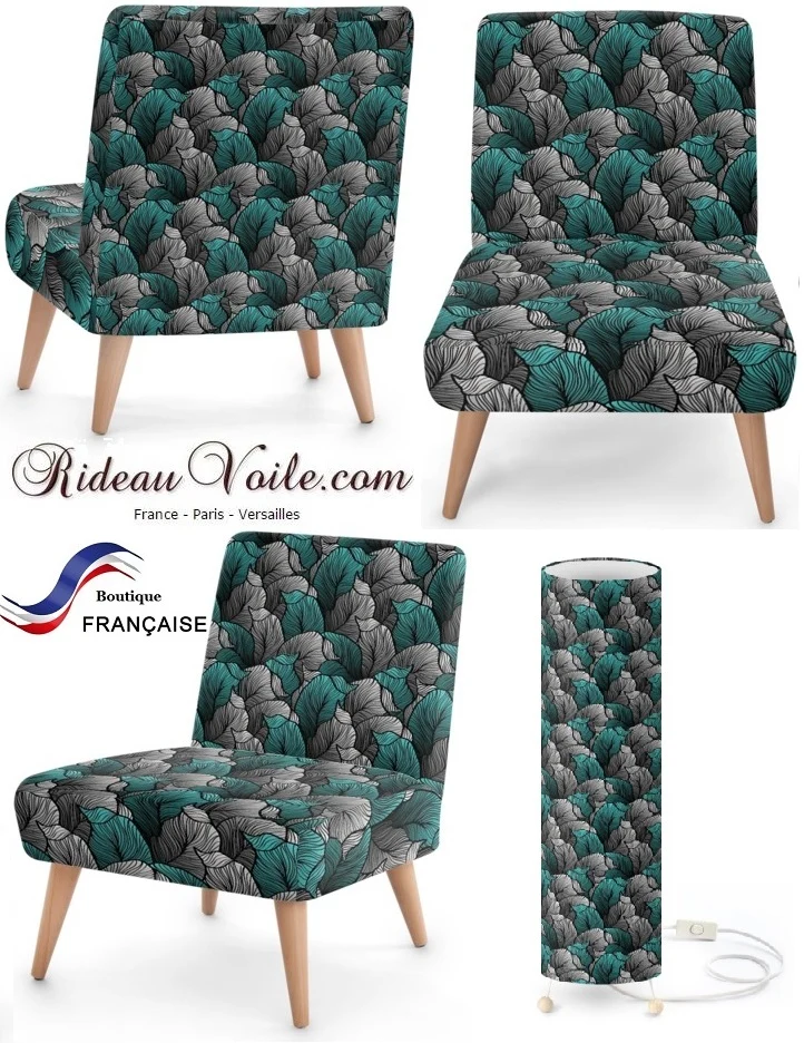 Tissu fleurs ameublement mètre floral motif feuilles rideau Blomster mønster gardin roll up