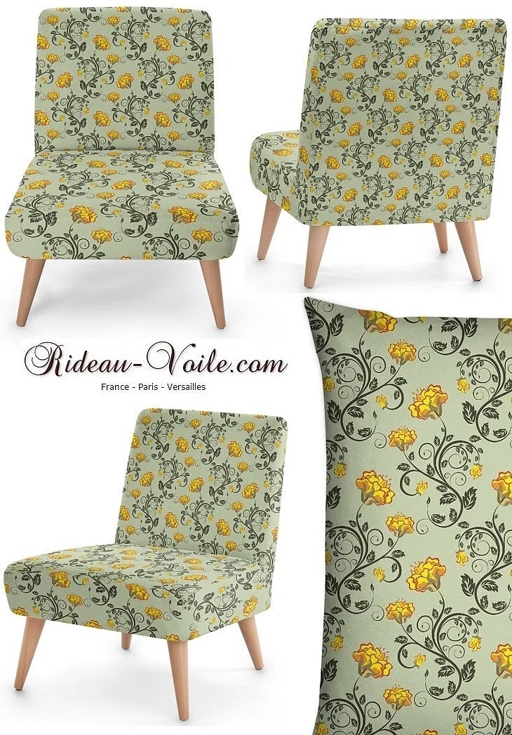 Tissu au mètre floral motif fleurs rideau couette Upholstery fabric meter flower curtain
