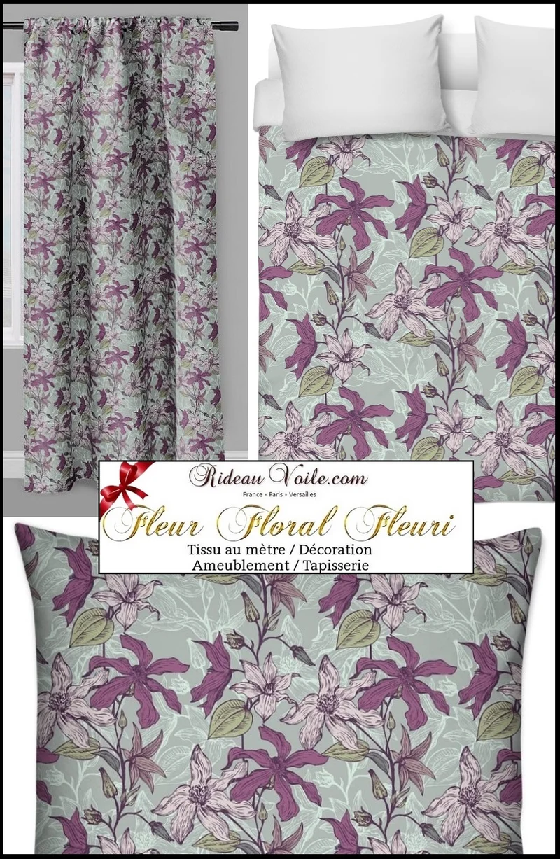 Tissu ameublement fleurs mètre Tela cortina estampado flores Kukkakuvio verhokangas